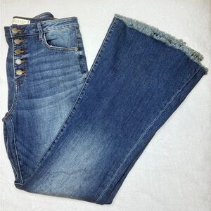 Harper Blue Flare Wide Leg Jeans